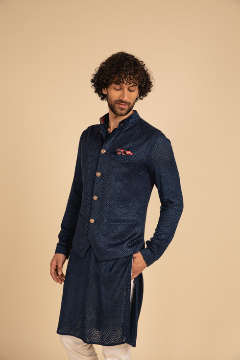 Zig Zag Wait Waist Coat Set